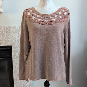 Buckle Taupe Knit Top